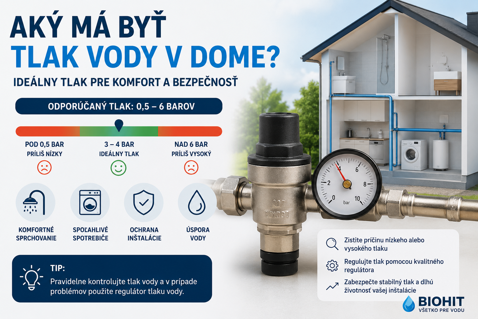 clanok tlak vody v dome